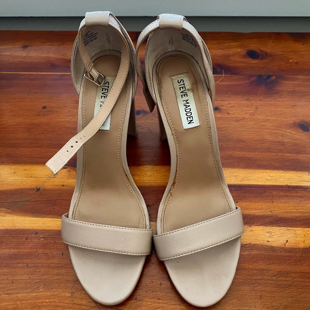 Steve Madden Carrson Dress Sandal Blush Leather (Sz. 9) - Picture 6 of 10